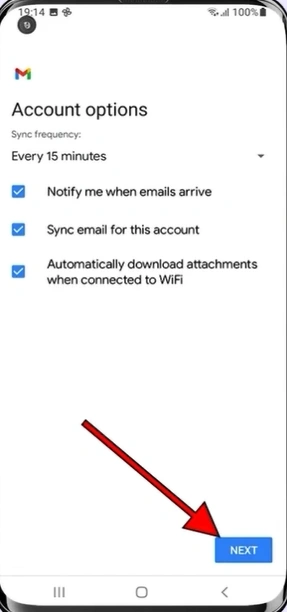 In the Account Options screen
