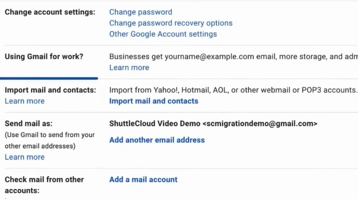Open the Accounts and Import tab