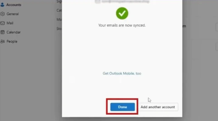 After the email gets synced