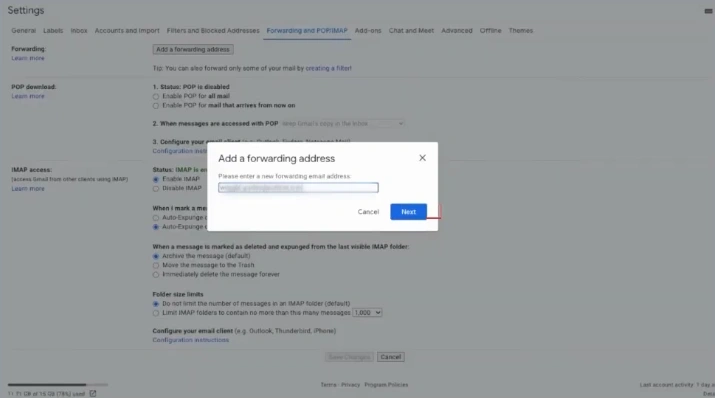Enter your Outlook email address and click 