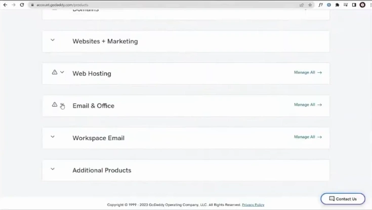 Scroll down and open the Email & Office