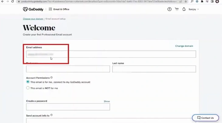 On the Welcome page