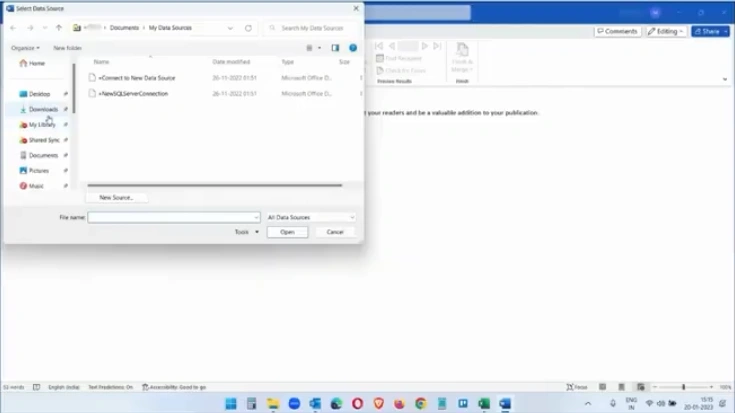 Browse your file and open it