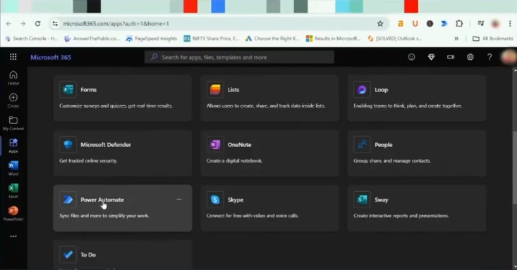 Open the Power Automate application