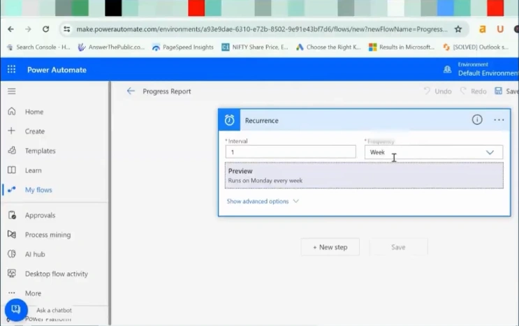 Show advanced options