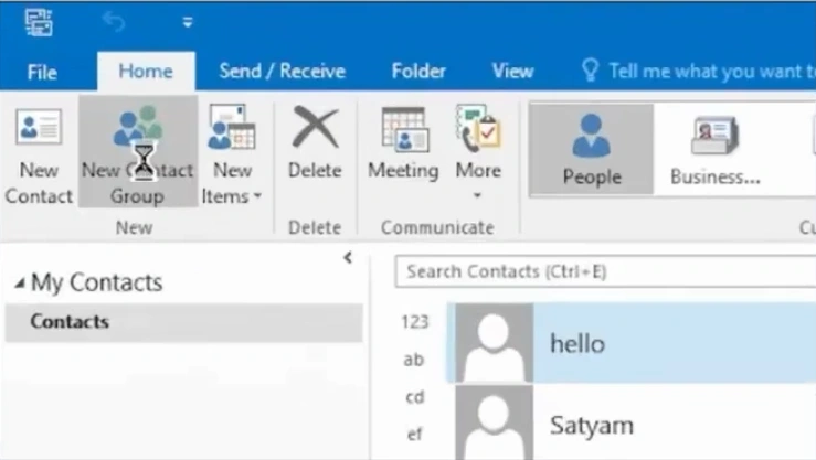Click on New Contact Group