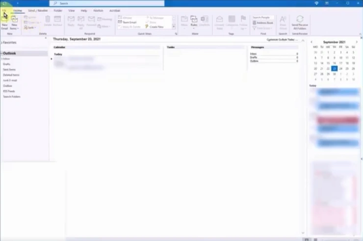 Click on the File menu