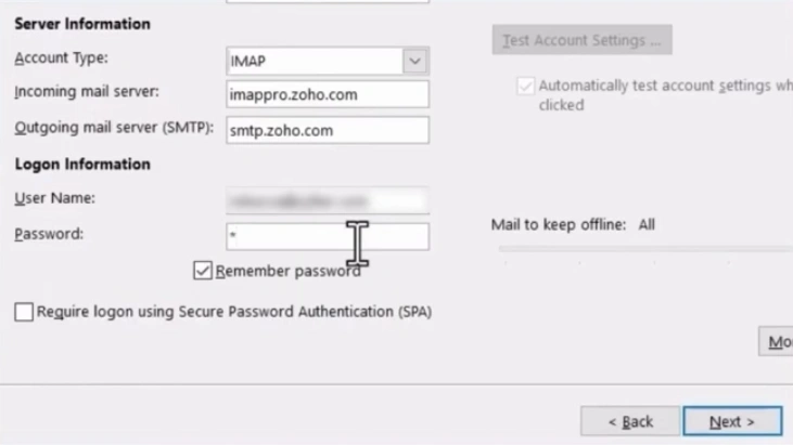 In the Logon Information section
