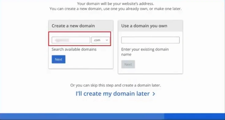 Create a new domain