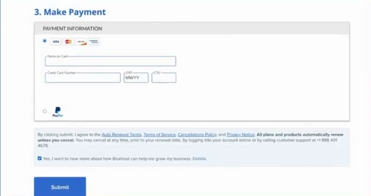 click on the Submit option