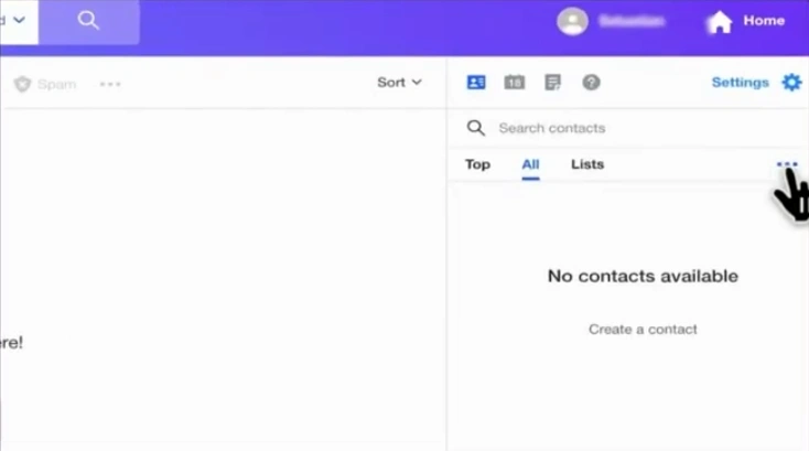 After that, click on the “Contacts” icon