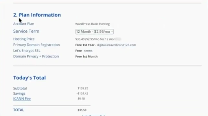 Enter the required information 