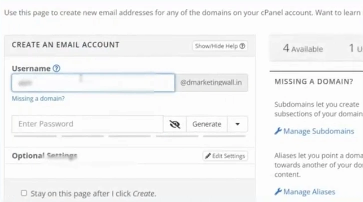 Enter your username in the