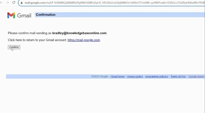 Click on the “Confirm” button