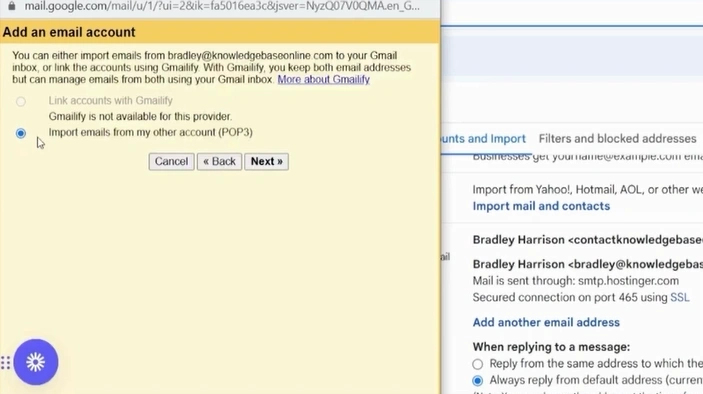 Choose your import options and click “Next