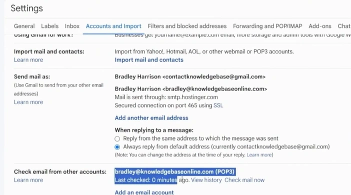 Account and import to check whether 