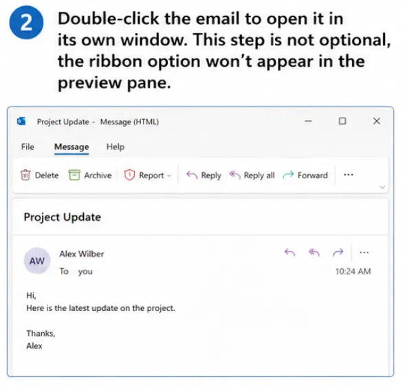 recall email request message receive