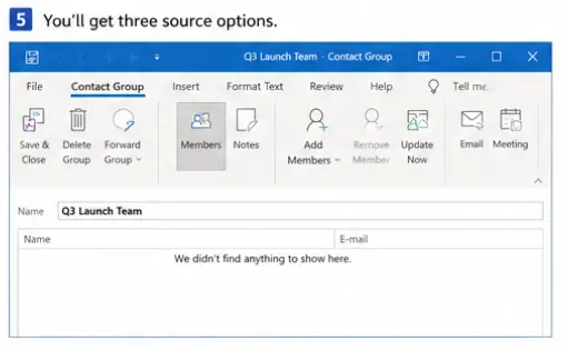 From Address Book — search your organization's Global Address List (only relevant on a workschool account)